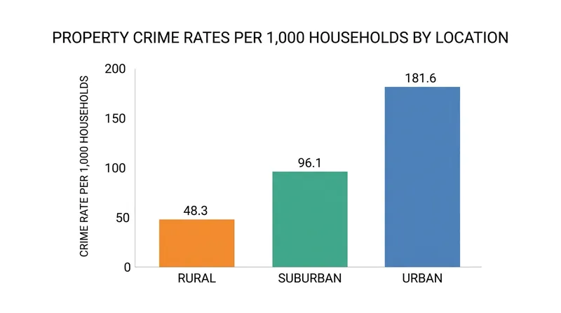 Rural areas were the only geographic locations to see a statistically significant drop in property crime.