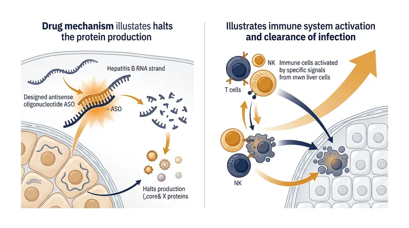 Bepirovirsen works by destroying viral RNA and allowing the patient's immune system to recognize the infection.