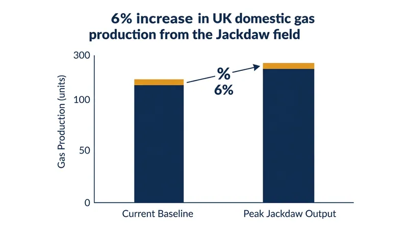 Jackdaw is projected to increase total UK domestic gas production by roughly 6 percent at peak output.