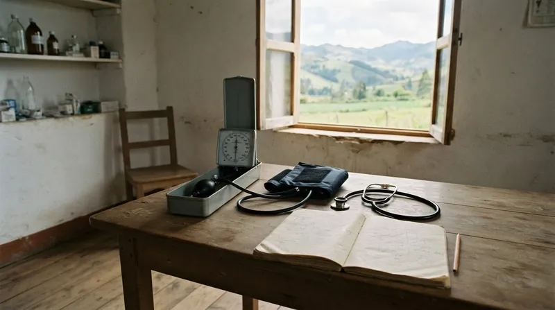 Illustration: Rural populations face severe logistical limitations in securing hypertension diagnoses and managing blood pressure.