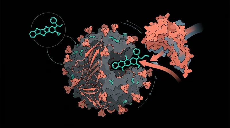 Pharmacologists can now screen small-molecule compounds designed to slip inside the viral cavity and permanently jam the locking mechanism.