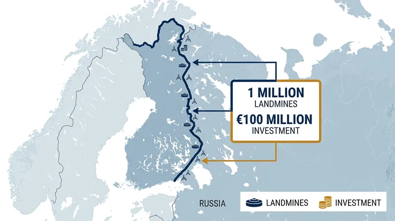 The €100 million domestic production plan equates to roughly 746 mines per kilometer of shared border.