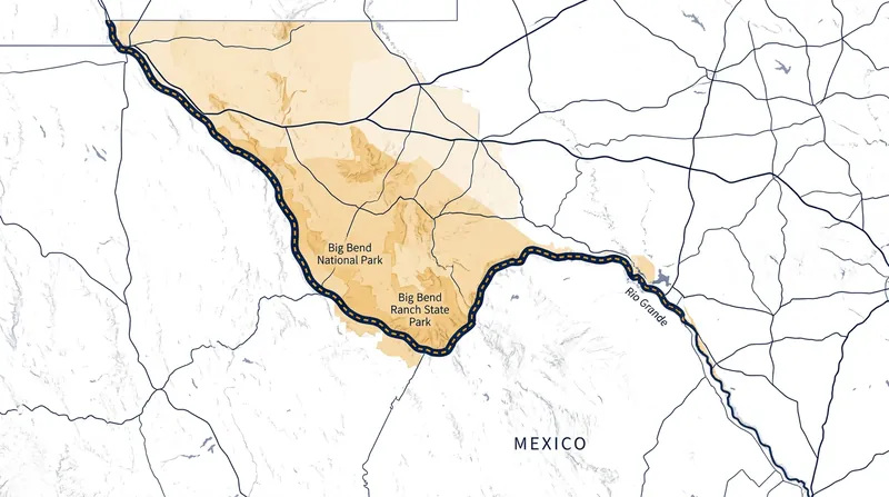 The halted project spans a 500-mile stretch of the southern border through the Big Bend region.