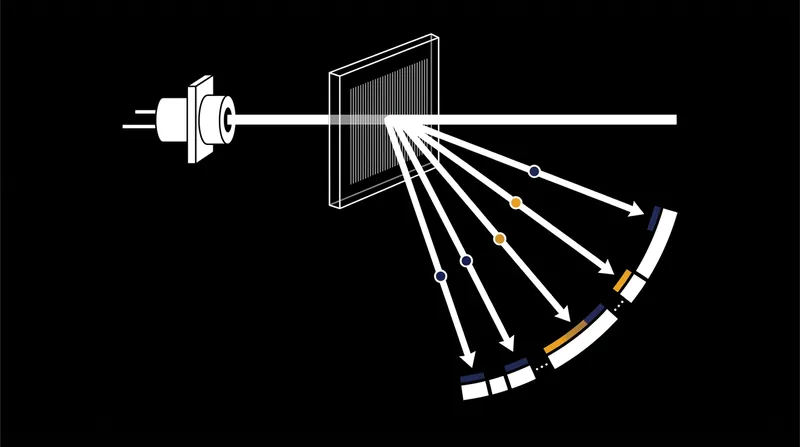 CASALS steers laser pulses by cycling through 256 unique wavelengths, which bend at different angles as they pass through a transmission grating.