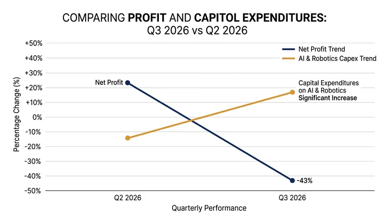 Tesla's third-quarter profit fell 43 percent as the company redirected capital toward artificial intelligence and the Optimus program.