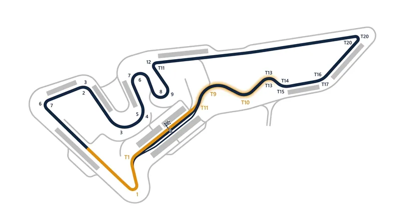 Pirelli expects the numerous acceleration zones out of slow corners to generate significant thermal degradation.