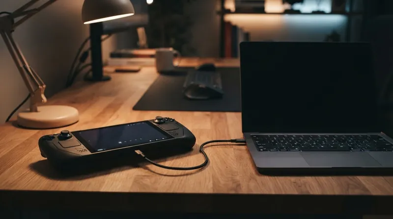 Illustration: The current exploit is tethered, requiring a PC connection via USB-C every time the console reboots.