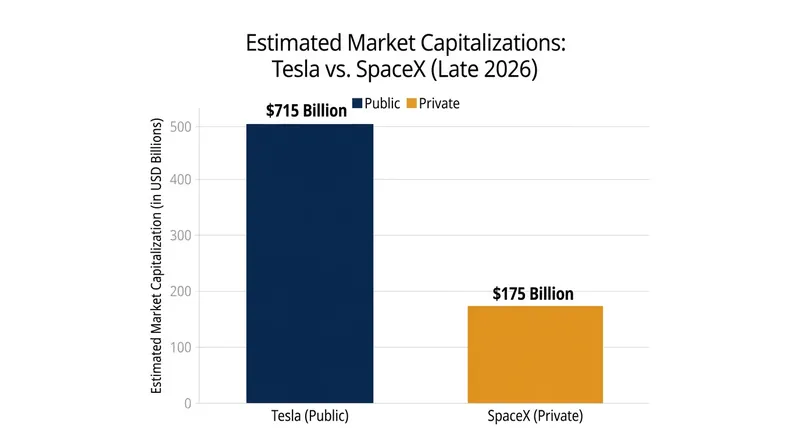 Absorbing SpaceX's massive private valuation would require Tesla to issue millions of new shares.