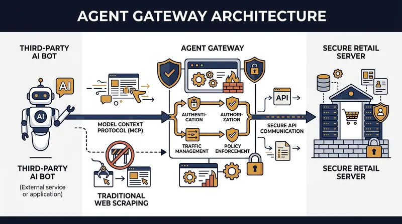 The Agent Gateway uses the Model Context Protocol to provide bots with a direct, reliable data pipeline.
