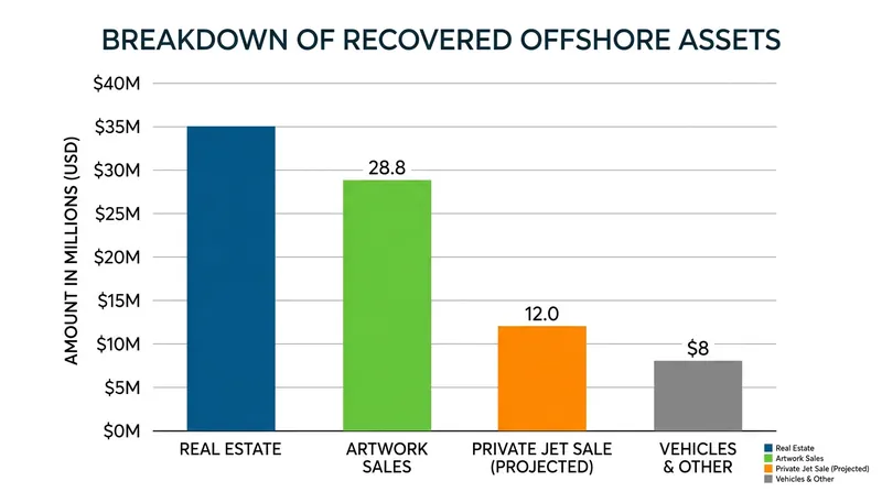 Asset sales have included luxury items like corporate artwork and a private jet.
