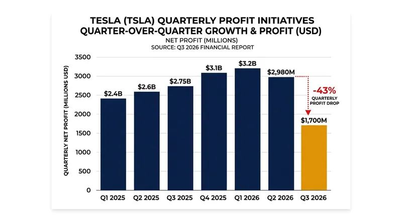 Tesla reported a 43 percent drop in quarterly profit during its Q3 earnings call.