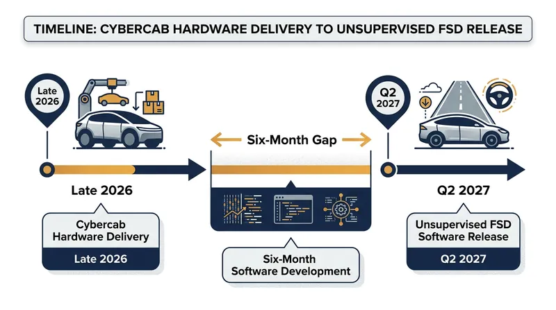 The timeline discrepancy between hardware deliveries and software readiness.