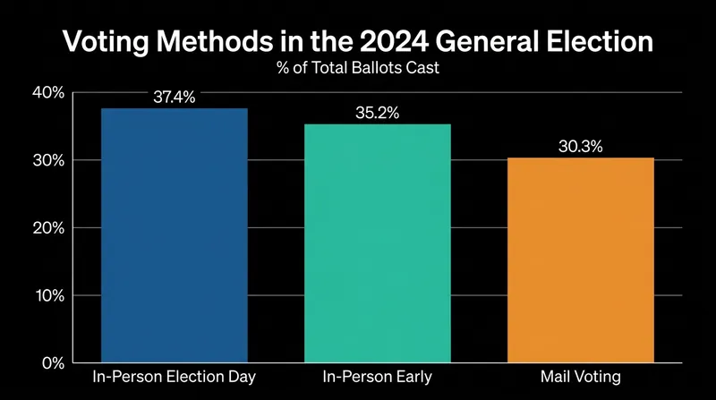 Nearly two-thirds of the 2024 electorate cast their ballots before Election Day.