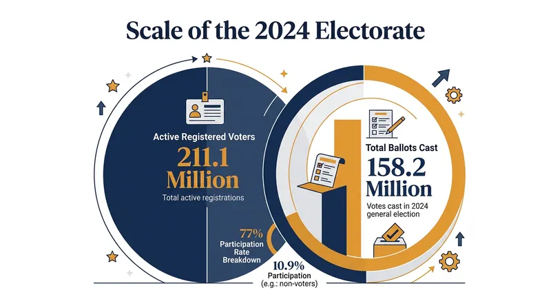The 2024 electorate reached an all-time high in active registrations.