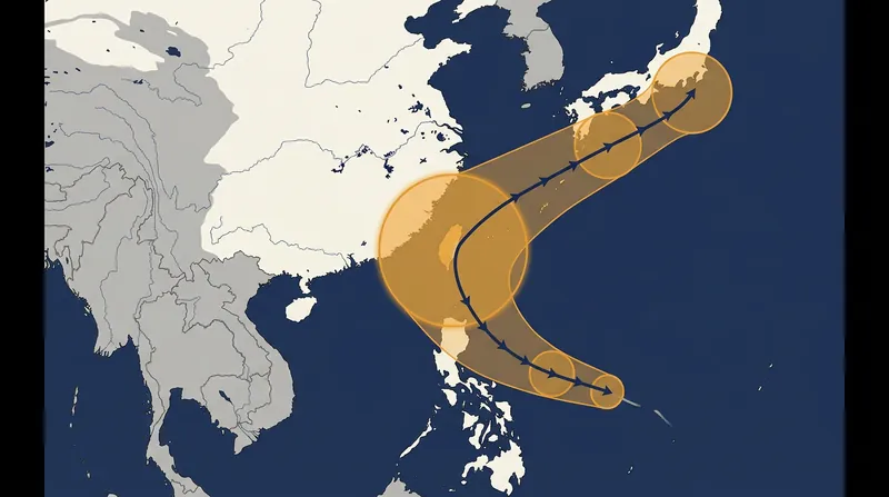 Forecasters project the storm's massive wind radius will cover most of Taiwan before turning north.