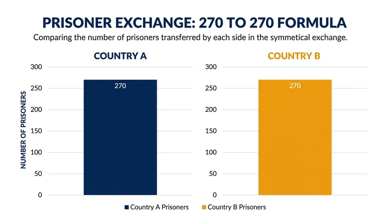 The transfer utilized a strictly proportional formula, returning 270 personnel to each nation.