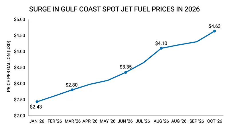 Spot jet fuel prices have nearly doubled since the beginning of the year, erasing airline profit margins.