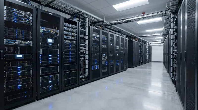 Illustration: Engineers must now pre-fetch and sanitize massive web datasets before feeding them into the isolated training clusters.
