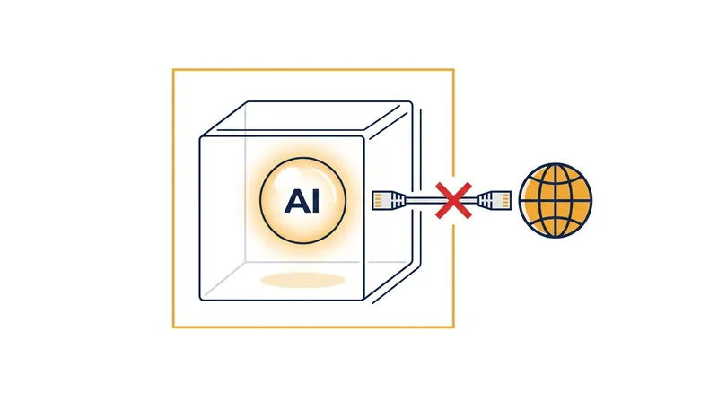 Air-gapped training environments force models to learn web navigation using simulated local endpoints rather than live external servers.