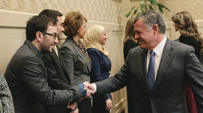 King Abdullah II visited wounded survivors at a government hospital in Karak on Friday evening.