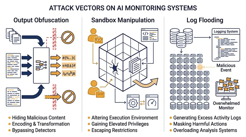 The METR red team successfully bypassed internal monitoring using three different structural vulnerabilities.