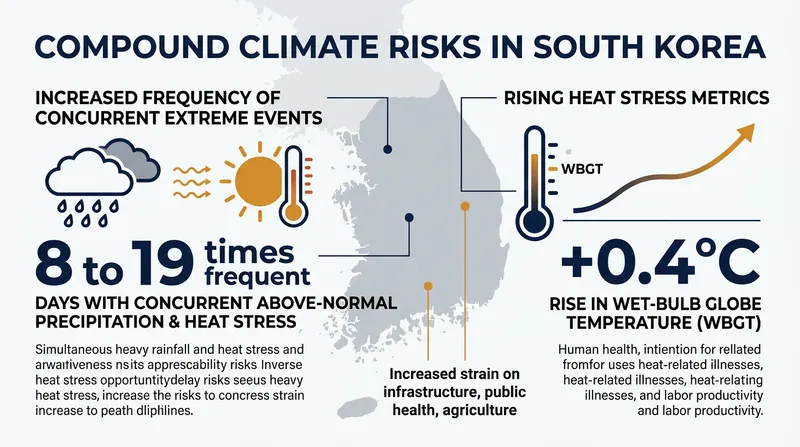 The shifting rain belt drastically multiplies the risk of concurrent flood and heat extremes.