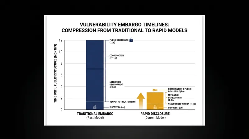 The new policy eliminates the traditional 12-month embargo for bugs deemed easily discoverable by AI.
