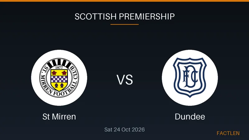 St Mirren soccer players in black and white striped kits celebrating a goal on the pitch.