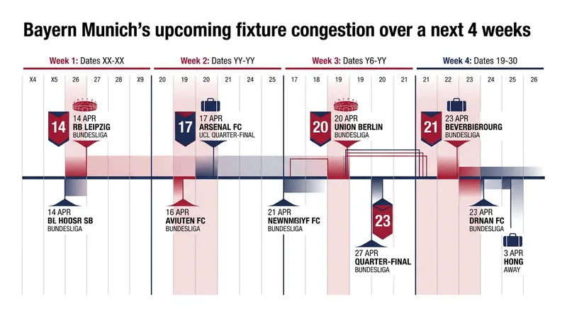 Bayern Munich faces a congested autumn schedule across domestic and European competitions without their head coach.