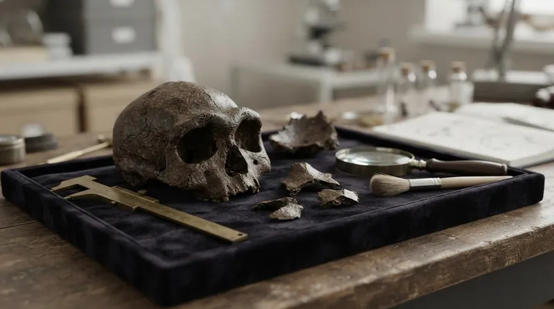 Illustration: The Xujiayao cranial vault features exceptionally thick bone, measuring up to 12 millimetres at the parietal bulge.