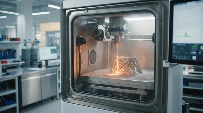 Illustration: The alloy's nanoscale architecture can be fabricated using additive manufacturing, providing a pathway for scalable industrial production.
