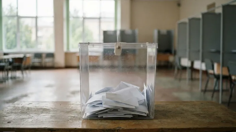 Illustration: Election officials begin processing ballots as polling stations close across the country.