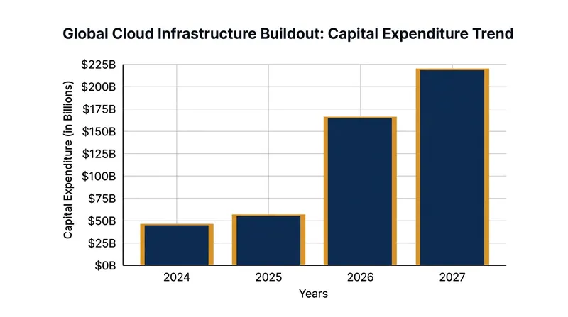The technology sector's $220 billion infrastructure expansion has struggled to keep pace with generative AI compute requirements.
