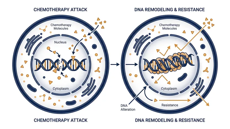 Cancer cells survive by amplifying certain chromosome regions and deleting others to produce protective proteins.