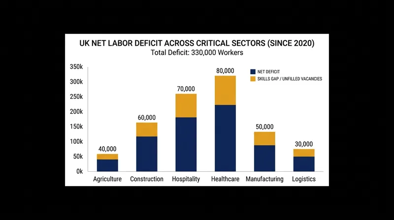 The UK has faced a persistent labor deficit across critical sectors since the end of free movement.