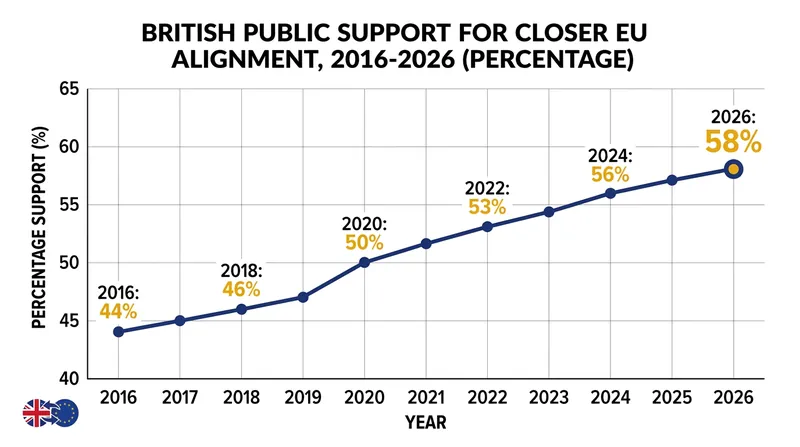 Public polling indicates a steady demographic shift toward supporting closer alignment with the European Union.