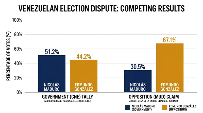 The opposition published physical tally sheets from over 80 percent of polling stations following the disputed election.