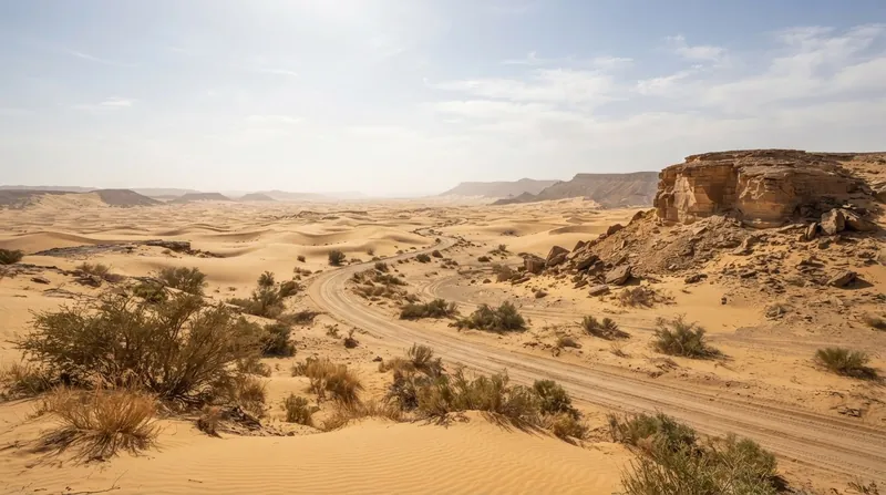 Algerian military personnel in desert camouflage standing in formation near armored vehicles.