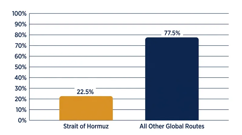 A significant portion of global energy transit relies on the contested maritime corridors of the Persian Gulf.