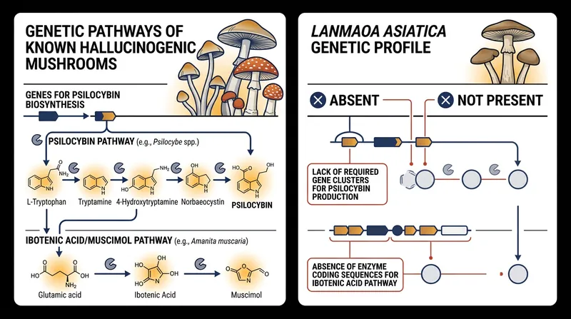 Genetic sequencing confirms that L. asiatica lacks the biosynthetic pathways required to produce any known psychoactive compounds.