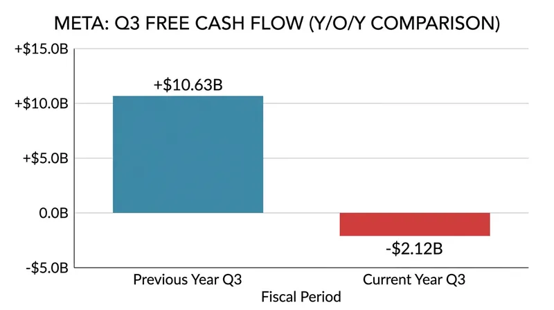 Meta's free cash flow has shifted to a deficit as capital expenditures for AI hardware accelerate.