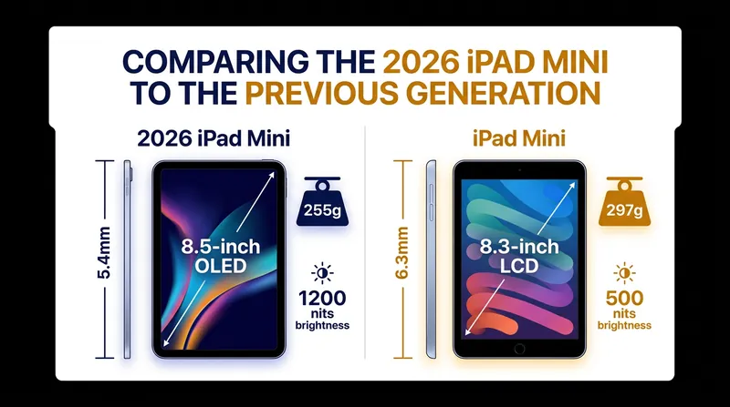 Generational hardware improvements for the 2026 iPad mini.