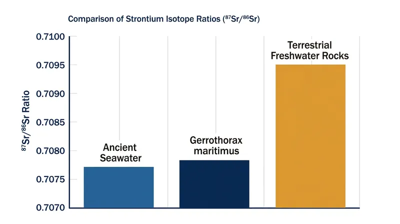 Chemical analysis of the fossils revealed strontium isotope ratios matching ancient seawater, confirming a fully marine lifestyle.