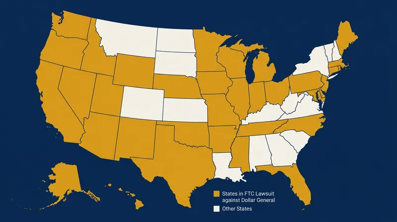 A bipartisan coalition of 20 states joined the federal lawsuit against the discount retailer.