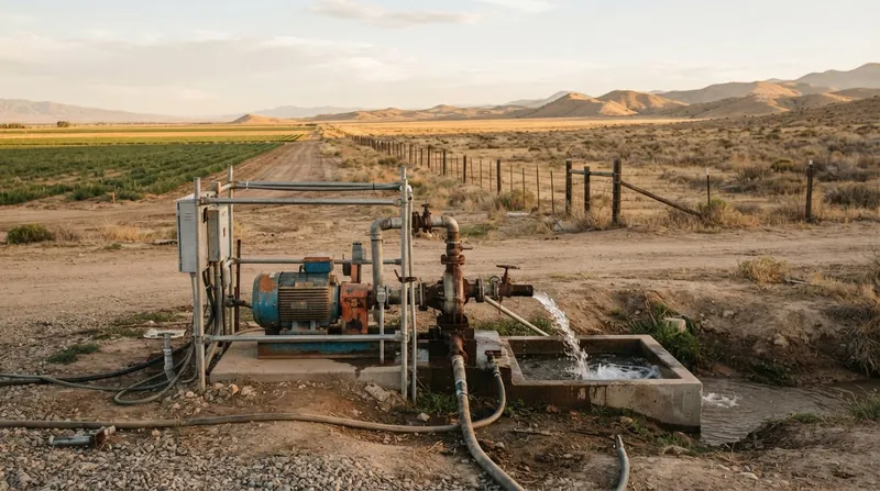 Illustration: Intensive pumping lowers groundwater levels most strongly immediately surrounding the well, making border-proximate extraction a critical diplomatic issue.