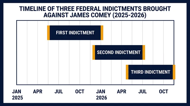 The new charges represent the third federal indictment brought against Comey under the current administration.