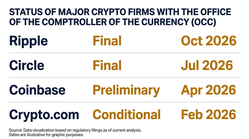 Ripple joins Circle as the second major digital asset firm to secure final OCC approval for a national trust bank in 2026.