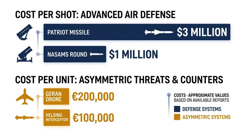 The cost-exchange ratio of modern air defense.