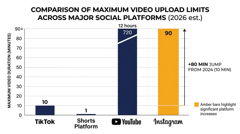The 'Features' test expands Instagram's upload limit to 90 minutes, directly challenging YouTube's long-form dominance.