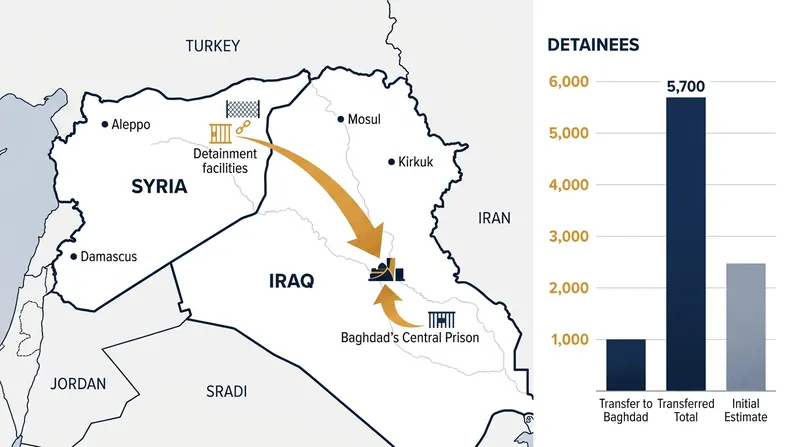 Thousands of detainees have been transferred from Syrian camps to Iraqi custody.